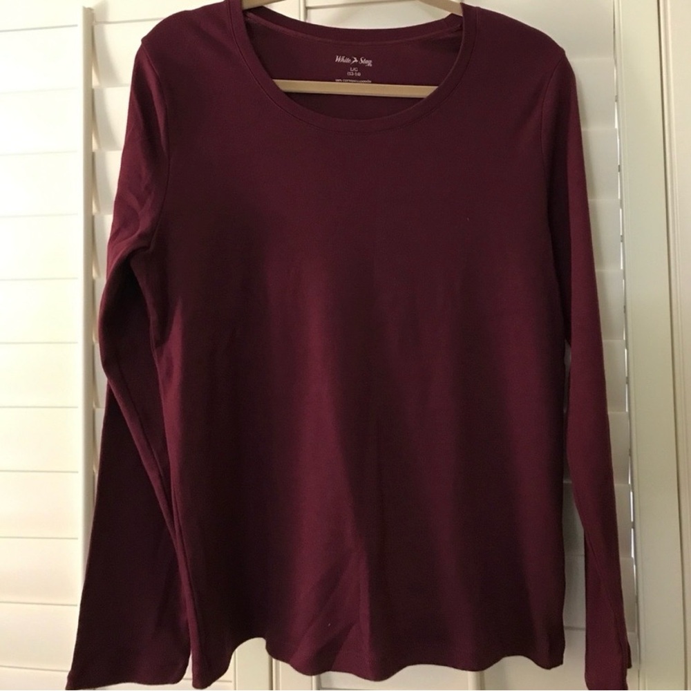 Long Sleeve Burgundy Top